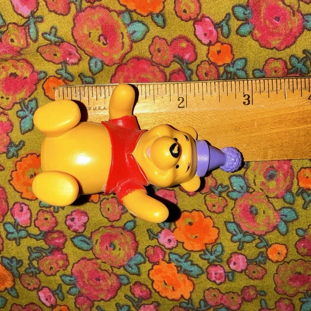 Vintage Disney Winnie the Pooh Bday Party Hat Sitting PVC Figure Cake Topper 3